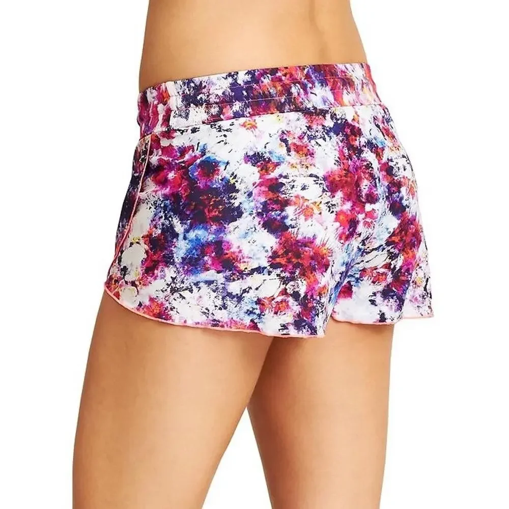 Athleta Multicolor Floral Swim Shorts - Pink, Purple, White